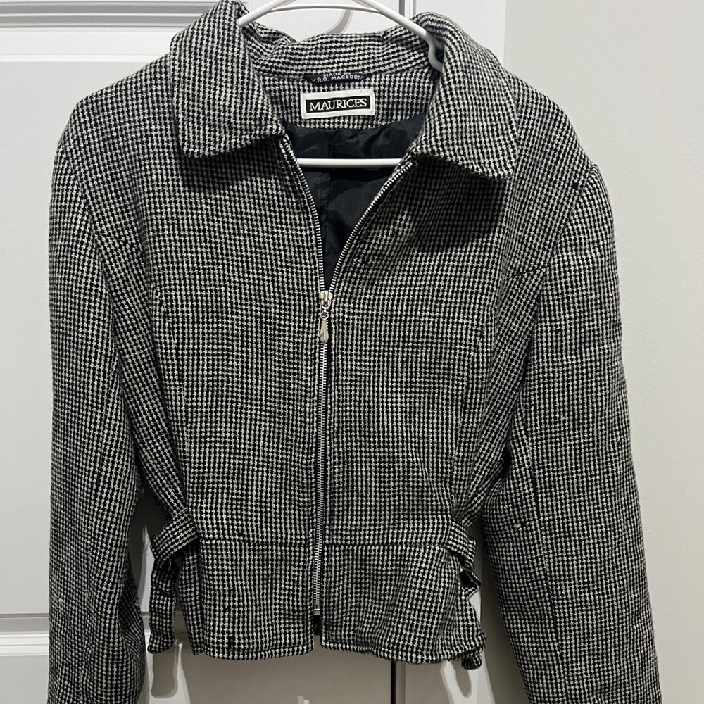 Maurices Monochrome Houndstooth Jacket